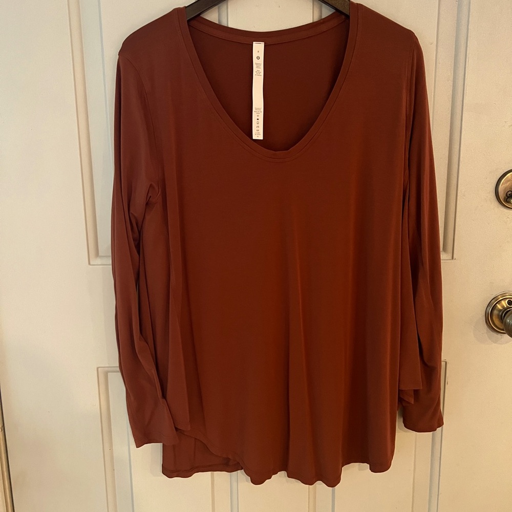 Lululemon Longsleeve Rust Color Shirt *Free Shipping